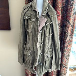 Free People! Olive green large cardigan jacket!